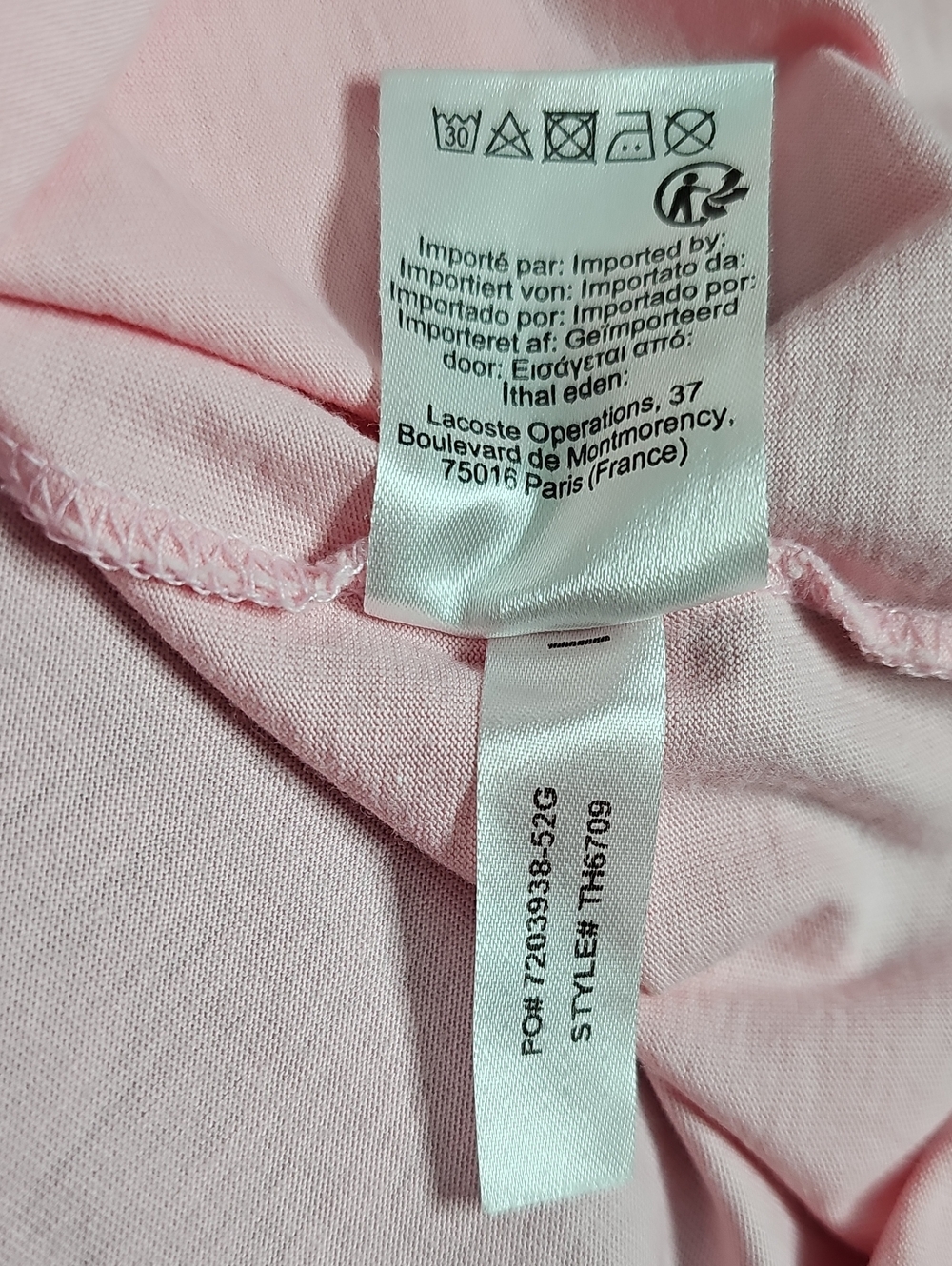 🐊Lacoste Light Pink Shortsleeve T-Shirt. Women's Size: Medium. Regular Fit. - Picture 9 of 12